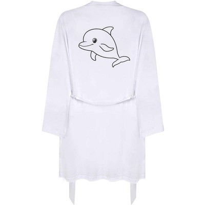 'Cute Dolphin ' Adult Dressing Robe / Gown (RO045842)