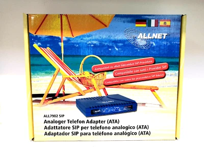 ALLNET ATA Adapter & Router ALL7902 SIP , Analoger Telefon Adapter (ATA) , NEU