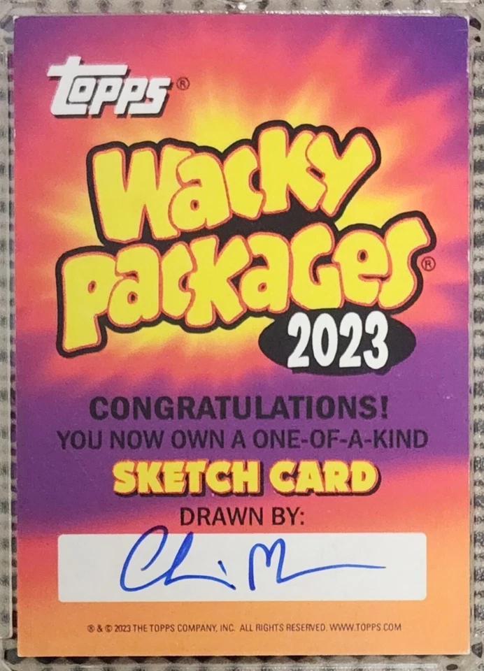 CARTÃO ESBOÇO CHRIS MEEKS: 2023 PACOTES MALUCOS DESENHADOS À MÃO SP (1/1) PERSEGUIÇÃO RARA! - Imagem 2 de 4