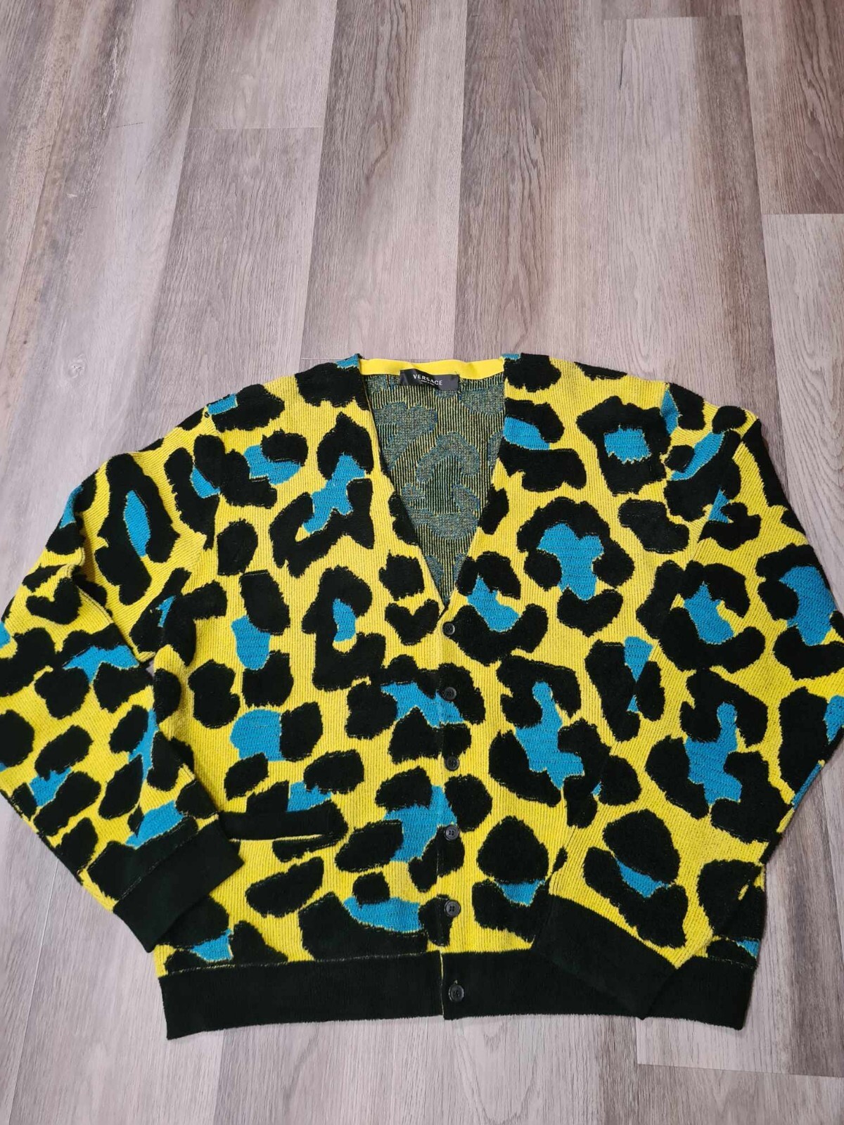 VERSACE Leopard Pattern Button Up Cardigan Sweate… - image 9