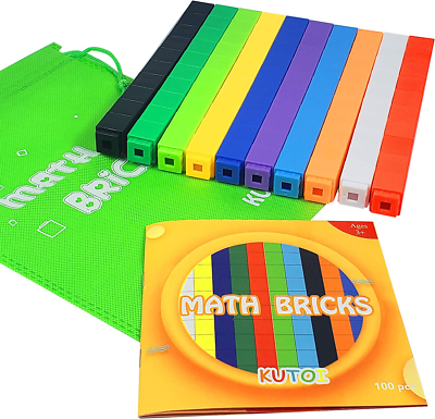 Générique Numéro Blocys Blocs, Digit Blocks Math,Accessoire d'apprentissage en mathématiques de - Compter Les nombres éducatifs empilement des