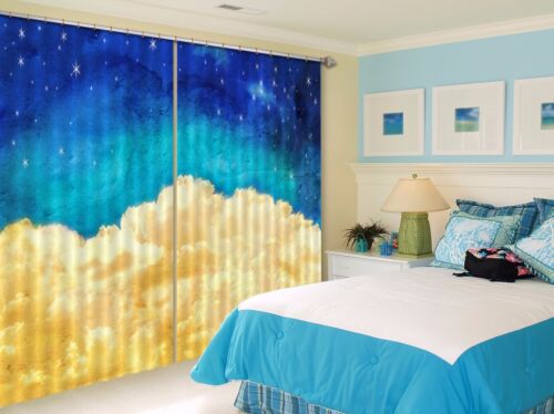 3D Sky clouds 6 Blockout Photo Curtain Printing Curtains Drapes Fabric Window AU