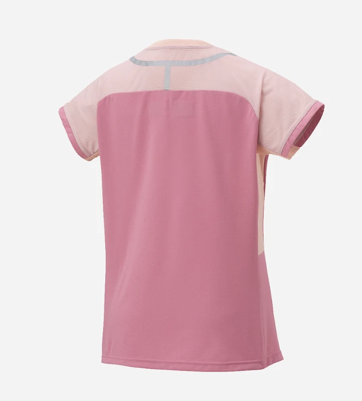 Camisetas de bádminton para mujer YONEX 25S/S uniforme nacional top rosa humo 20844YX Foto 3 de 4