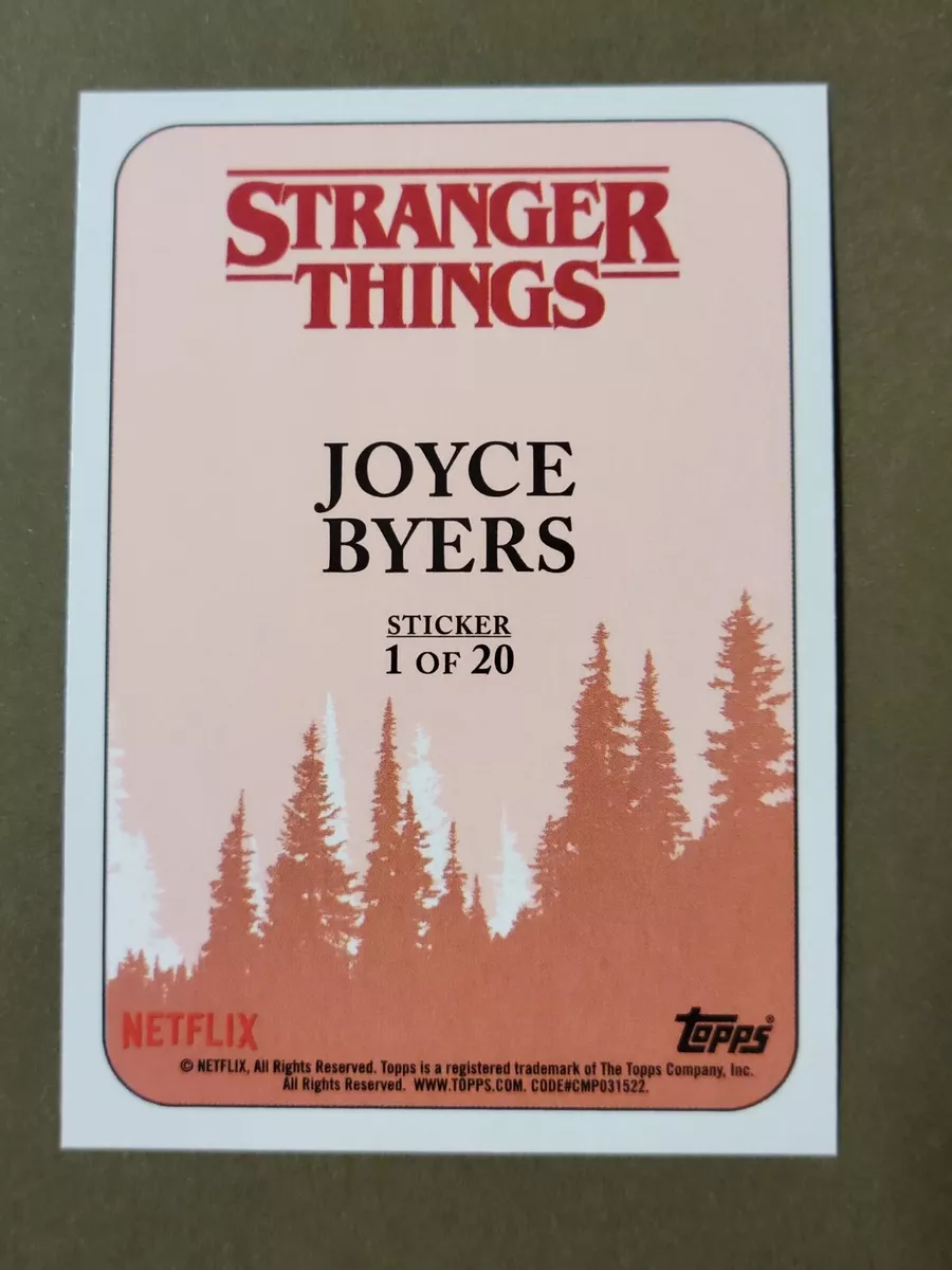 2018 Stranger Things Season 1 Character Stickers Insert #7 Will Byers