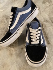VANS Blue Navy Old Skool Suede Canvas Skate Shoe Men's 5; Women's 6.5 Sneaker