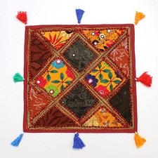 Multicolor Embroidered Home Decor Vintage Pillow Sham Couch Cushion Cover Lc