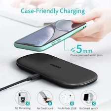 CHOETECH Dual Fast wireless Charger 7.5W 5 Coils Charging Pad Dock Stand Cradles