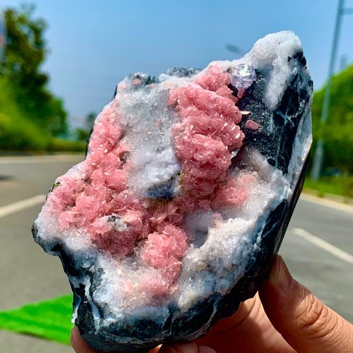 1.4LB Natural rhodochrosite crystal mineral specimen healing - museum Grade - 第 4/24 張圖片
