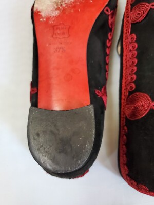 靴 ChristianLouboutin SAKOUETTE MAROC FLAT CHRISTIAN LOUBOUTIN Embroidered Suede Sakouette Maroc