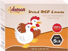5 Lbs Adaman Dried Black Soldier Fly Larvae BSF Larvae-More Calcium Layer Hens