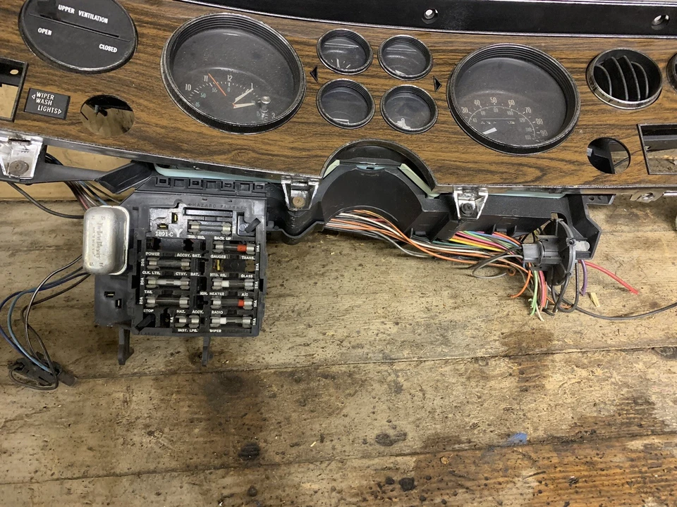 PONTIAC GRAND LEMANS CUADRO DE INSTRUMENTOS Y BISEL PANEL DE FUSIBLES FABRICANTE DE EQUIPOS ORIGINALES 1977 Foto 4 de 4