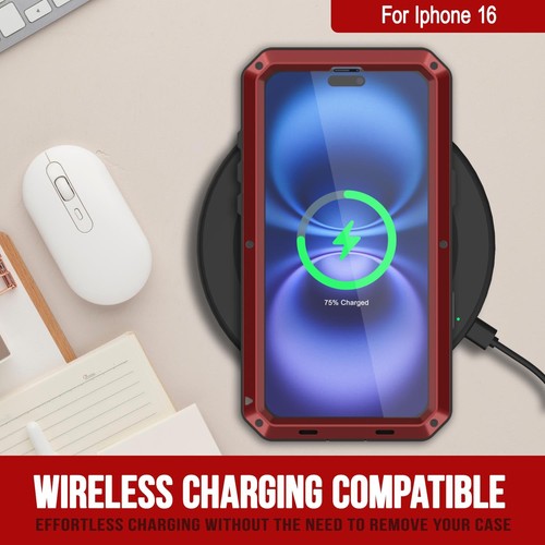Custodia in metallo per iPhone 16 | Cover corazzata resistente grado militare | Alluminio rigido... - Foto 6 di 8