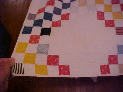 VTG Scrappy Triple Irish Chain Quilt 87386 - Picture 3 of 5