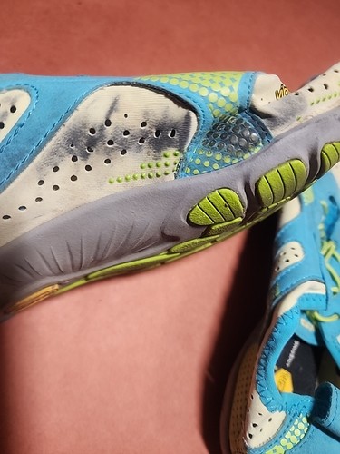 Womens Vibram Fivefingers V Run Lime Blue Limited - (23W7003) Size 8.5-9 Stained - Picture 8 of 9