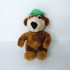 Yogi Bear Hanna Barbera Stuffed Animal Plush 1985 W/ Hat 8" Sitting