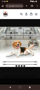 Searcook Dog Car Barrier For Vehicle Cargo Area Universal Adj. W/Feeding Opening