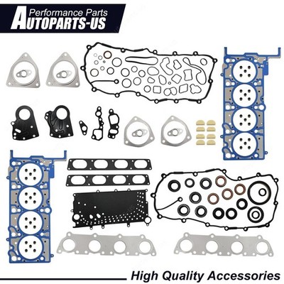 1Set Engine Rebuild Gaskets Seals Kit For Audi A6 S6 S4 4.2L V8 BBK BHF BAT BAS