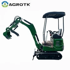 Mini Excavator Tracked Crawler B&S Engine with Retractable Track Hydraulic Thumb