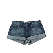 Madewell Denim Short 30 Medium Wash Cuffed Cotton Mid Rise Booty Boho Distressed