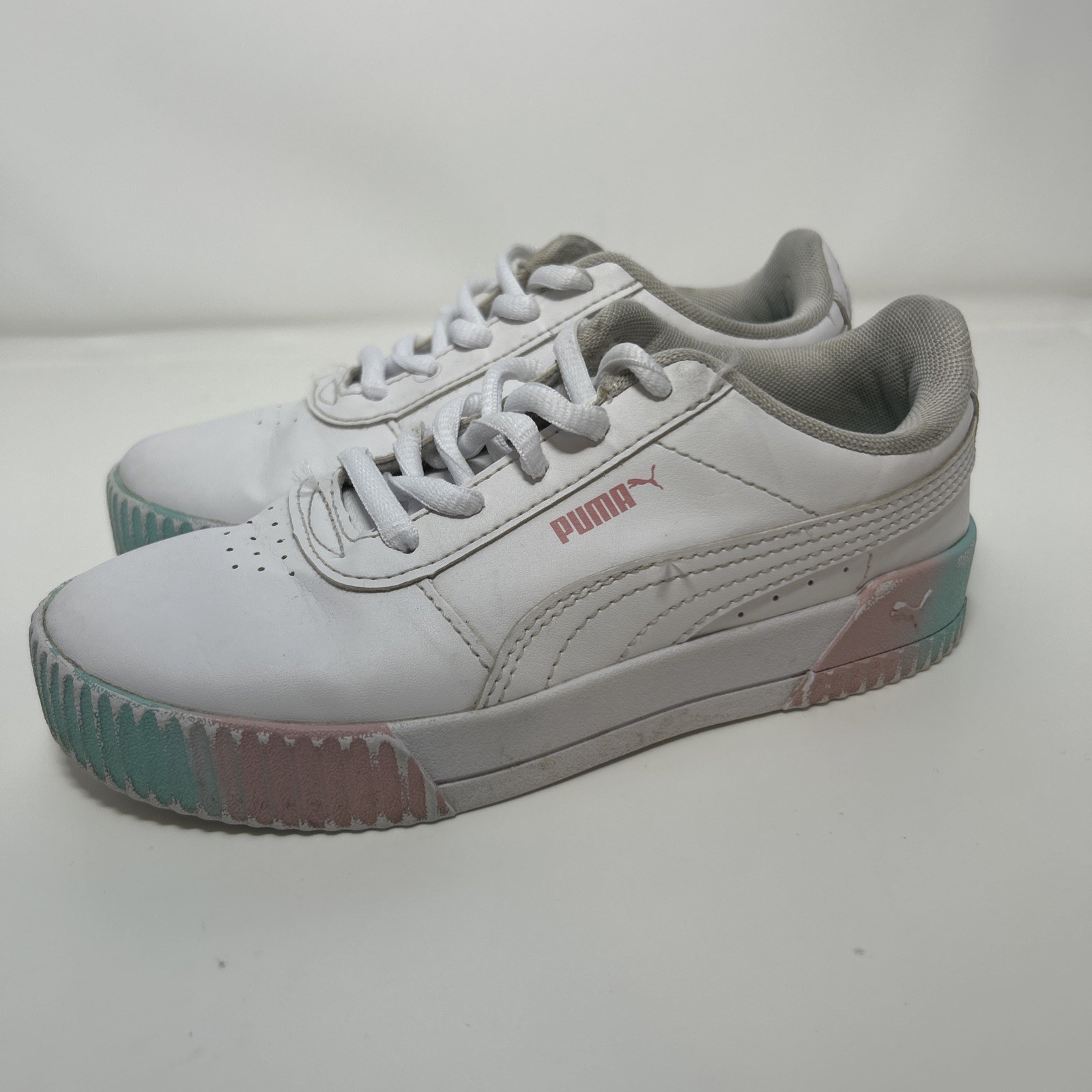 Girls' Size 2c White/pink/green Leather