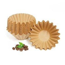 2-5 Cup Coffee Filters, Pack of 100 Unbleached Coffee Filters 5 Cup, W02 Brown