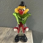 Venetian Murano Hand Blown Art Glass Circus Clown Figurine Sculpture, Italy