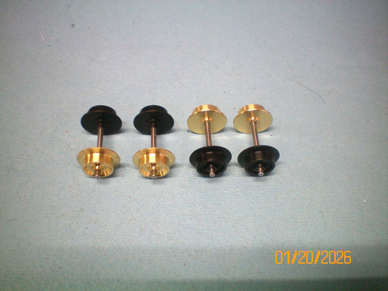 American Flyer-NEW  premium Delrin & Brass wheel sets  by Ficus Products Tm