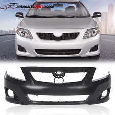 For 2009 2010 Toyota Corolla Sedan Black Front Bumper Cover Fascia 5211902990