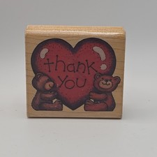 Rubber Stampede Thank You Bears 725E Rubber Stamp
