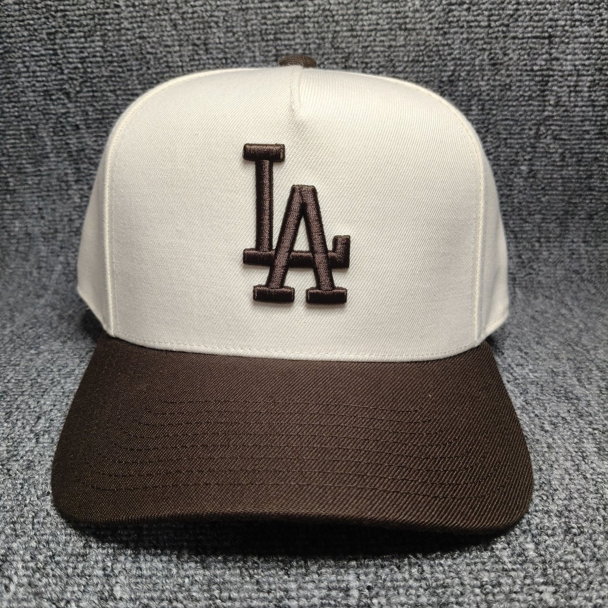 Mitchell & Ness Los Angeles Dodgers MLB White Brown Snapback Curved Cap Hat