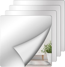 Wall Stickers - Unbreakable Self-Adhesive Mirror Tiles for Bedroom, Home, Gym, D