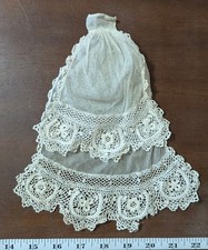 Lace Head Piece  2 Collars early to mid 20thC Irish crochet roses shamrock