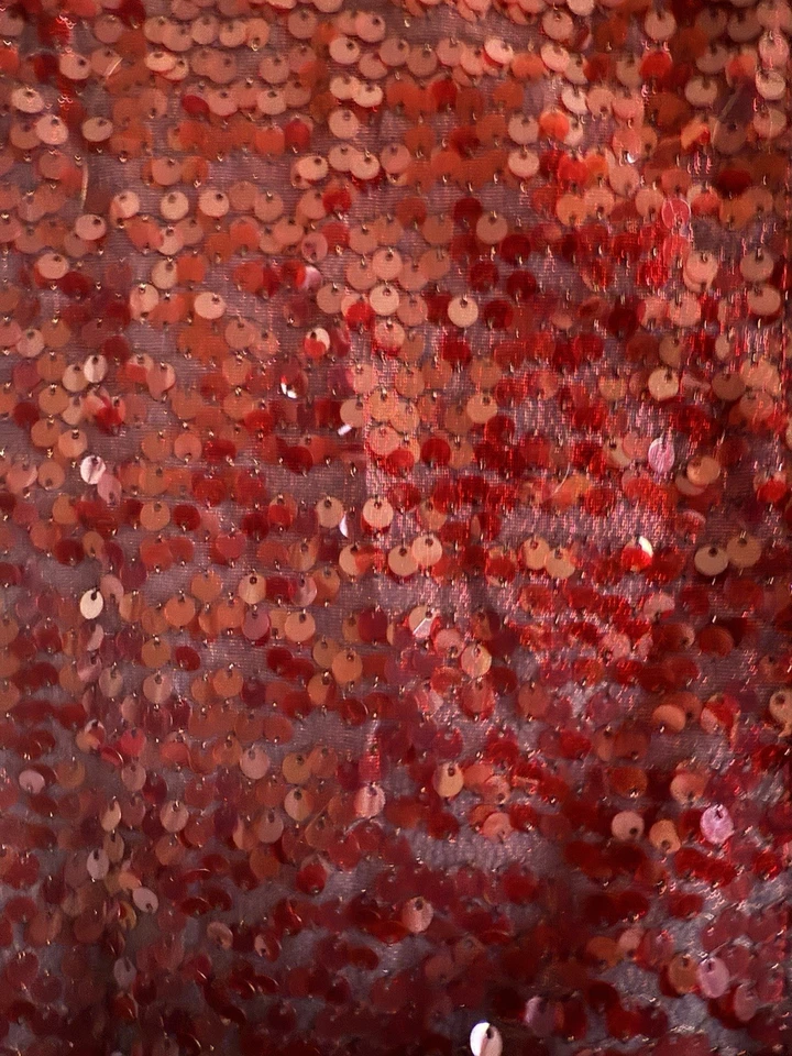 GapKids Girls Red Shift Short-Sleeve Sequined Chic Holiday Party Dress; XL (12) - Image 3 of 4