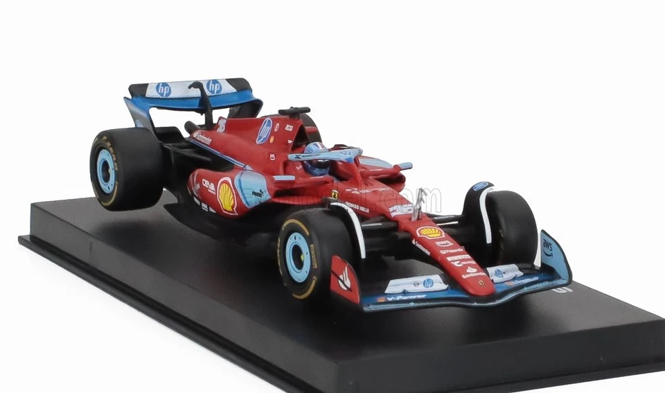 MODELLINO AUTO STATICO BURAGO FERRARI F1 SF24 MIAMI GP 2024 LECLERC VETRINA 1/43 - Immagine 4 di 4