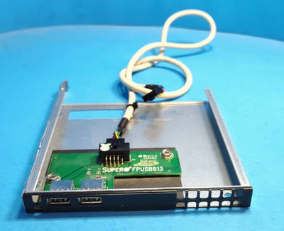Supermicro SC825 CSE-825TQ 2x USB 2.0 Port Front I/O Panel w/ Cable FPUSB813