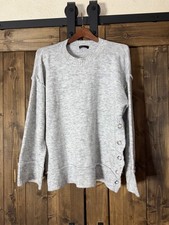 Very J Pullover Cardigan  Oversized Gray Womens SIZE M
