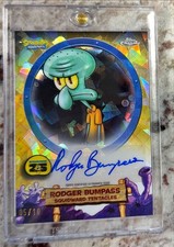 2025 Topps Chrome SpongeBob Squidward Tentacles Roger Bumpass Auto /10  A1592