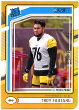 2024 Donruss Press Proof Gold Die Cut Troy Fautanu RC #17/25  *STEELERS*