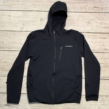 Merrell Hooded Full Zip Sweater Men s Sz S Bl...
