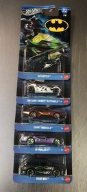 HOT WHEELS NEW BATMAN DC SILVER SERIES ( SET OF 5 ) HDG89-956S CASE BATCOPTER