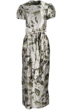 ERDEM GRAUES SATIN MAXIKLEID UK 8