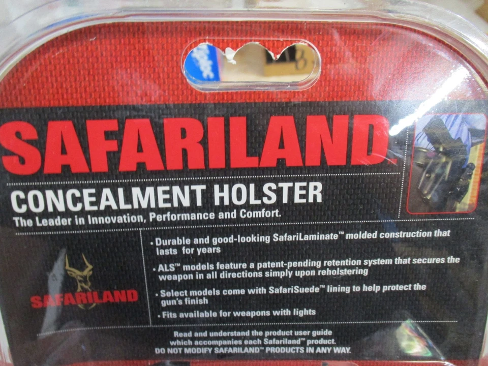 SAFARILAND Concealment Holster RUGER LC9 5198-184-411 Blk Lined Right STX Plain - Image 3 of 4