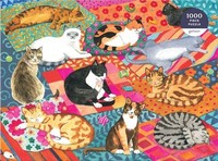 Puzzle (1000 T.) Katzen Beim Faulenzen (Galison/Mudpuppy) Neu/Ovp