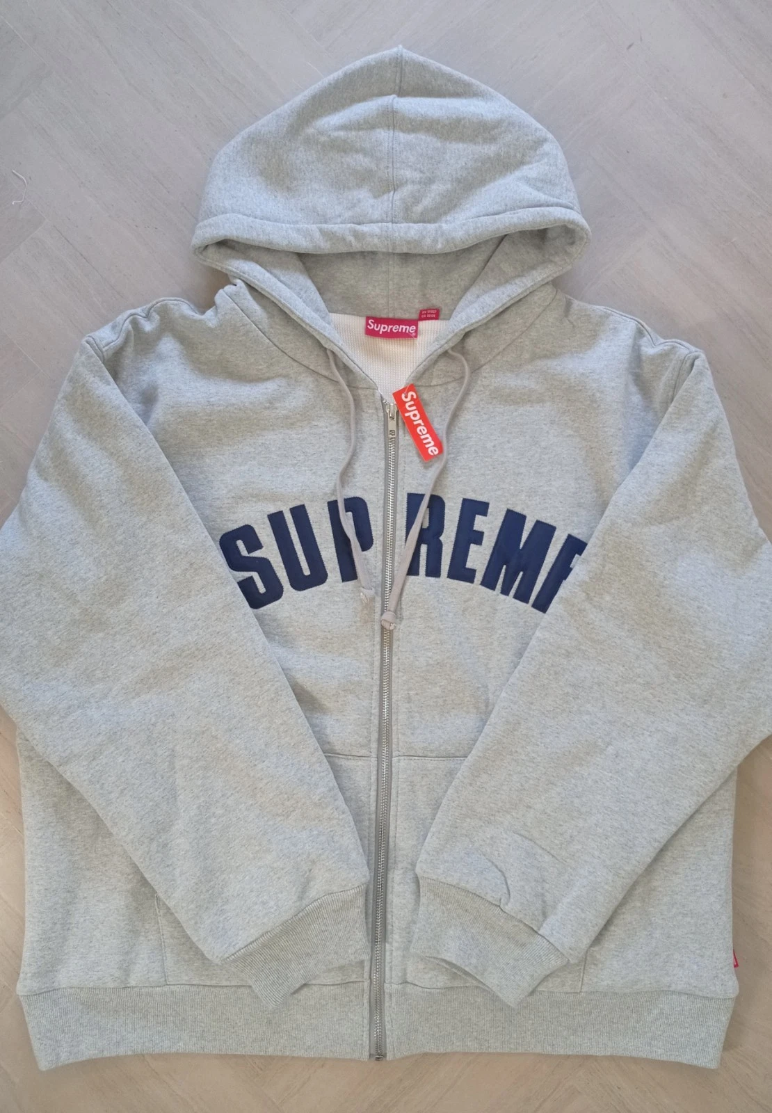 Supreme Hoodie Arc Thermal Zip Up Gray mélange