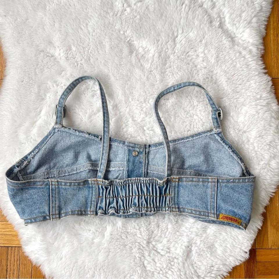 JORDACHE Top Mujer Correa EspaguetiJean Vintage Y2K Sujetador Top Denim Talla Grande  Foto 4 de 4