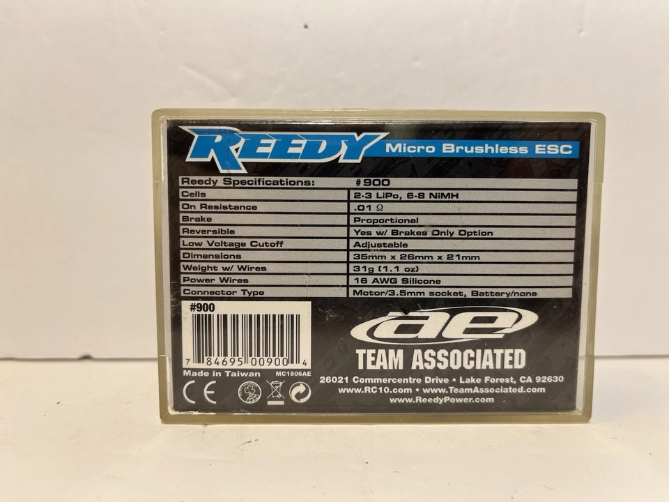 Team Associated Reedy Micro Brushless Esc #900 New Sc18 Sc 18 Rc Truck Rare B - Image 2 of 2