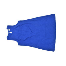 Calvin Klein Women's Blue Eyelet Fit & Flare Dress Size 10 Floral Cotton