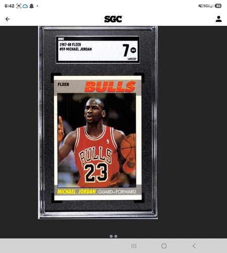 1987 Fleer Basketball #59 Michael Jordan Chicago SGC 7 JUSTG💥ADED💥 Invest💥