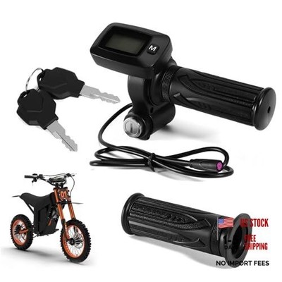 Upgraded E-Bike Throttle 48V w/LCD Display M Button-Keyless and Left Side Keys