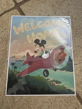 Disney Vacation Club DVC Welcome Home Print Bret Iwan Mickey Voice Plane Aulani